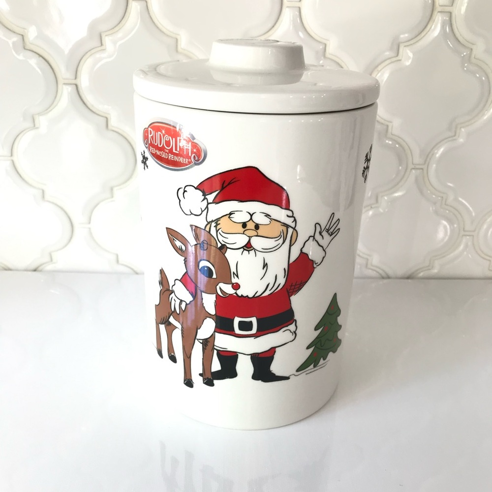 Rudolph the Red Nosed Reindeer Christmas Cookie Jar Canister Rare HTF NEW